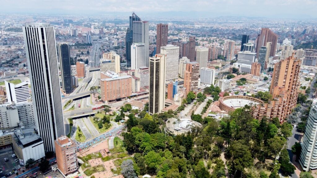 Vista de edificios en Bogotá