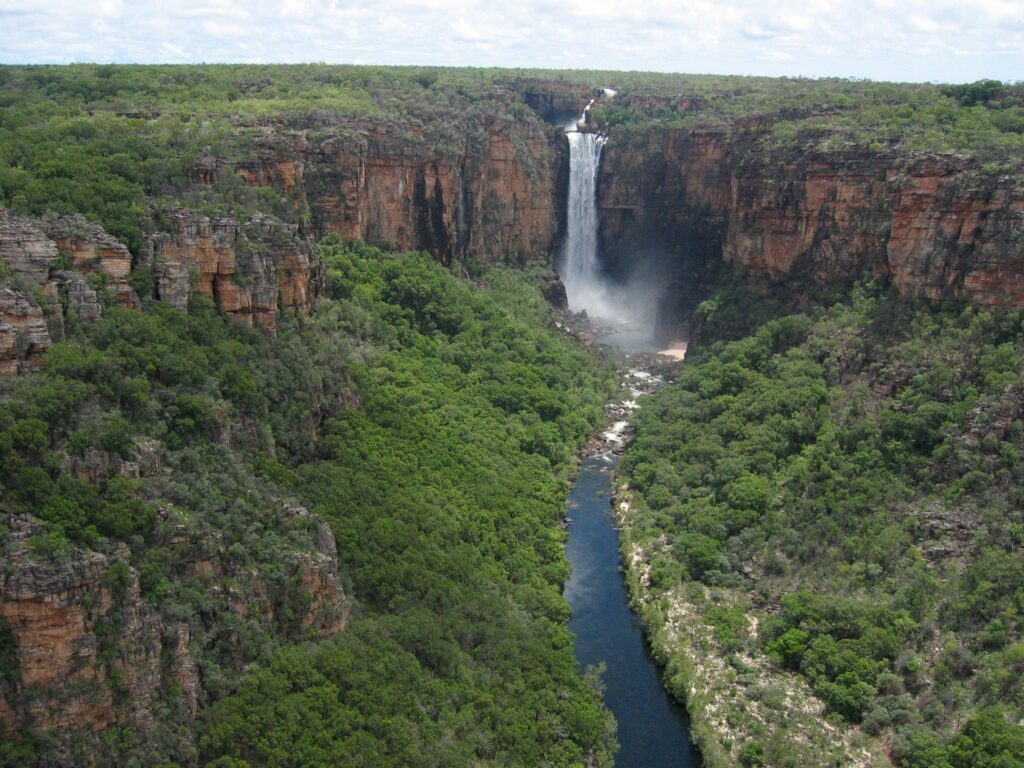 cascada en zona de Jim Jim en kakadu