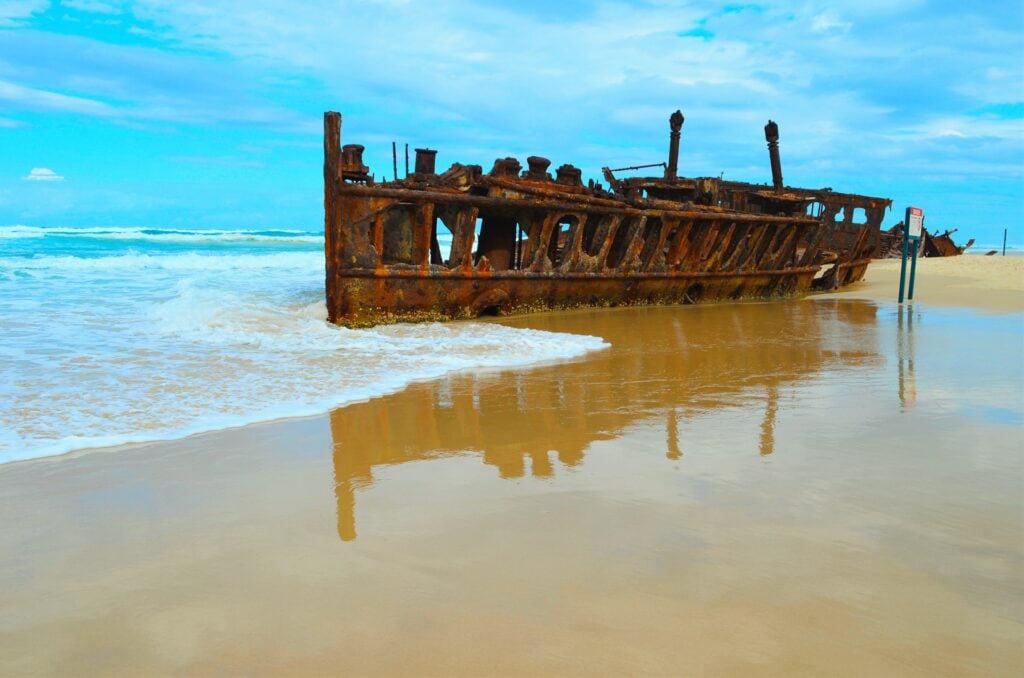 Maheno Shipwreck en isla fraser