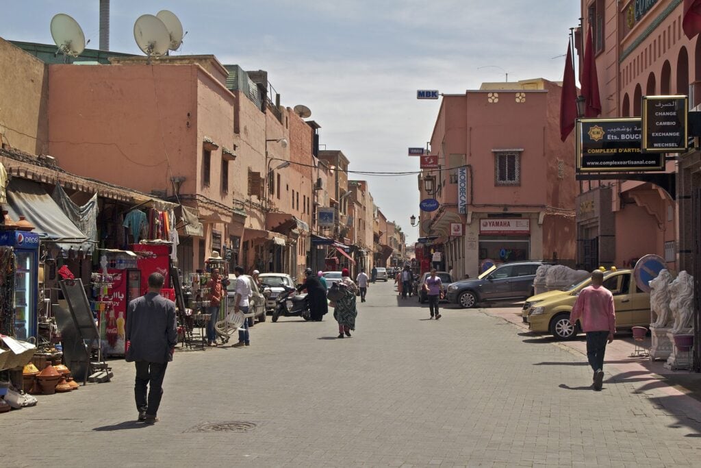 centro y calles de marrakech