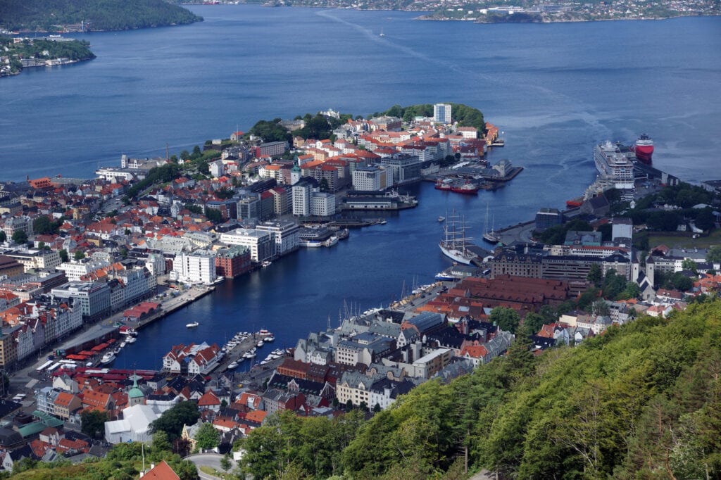vista aérea de Bergen 