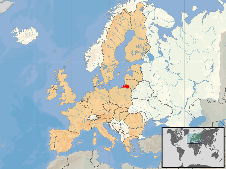 Kaliningrado, mapa