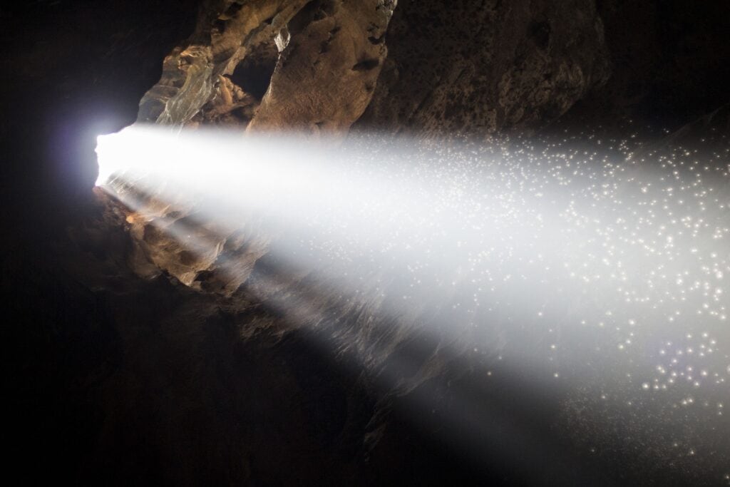 iluminación en las cuevas de Chicoy