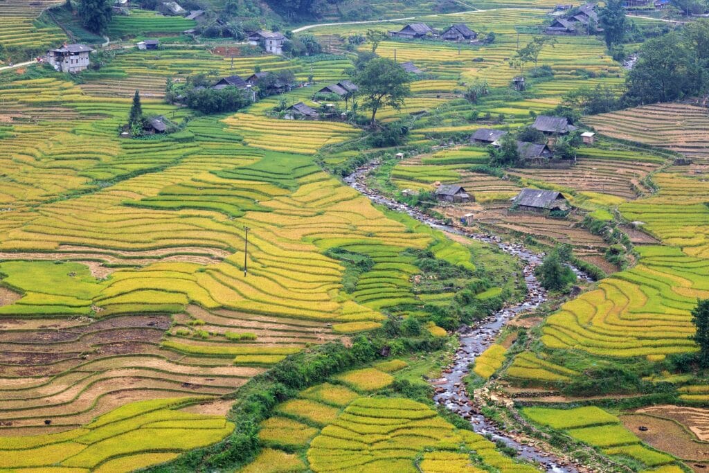 vista aérea de Valle Muong Hoa