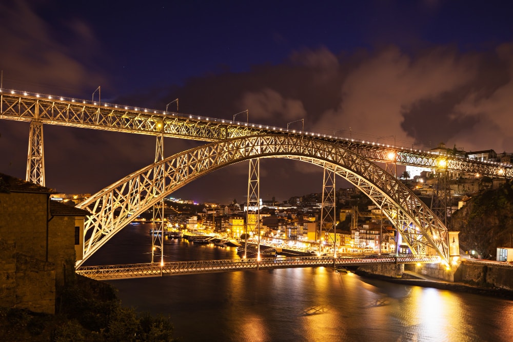 Puente Dom Luís I de noche