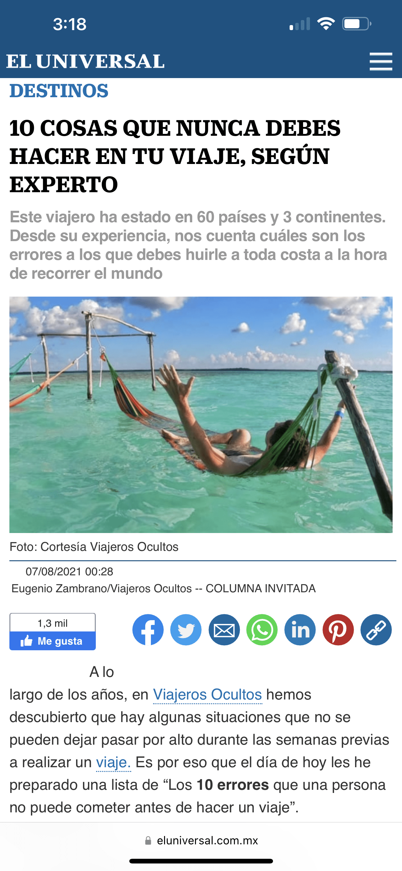 10 cosas que nunca debes hacer en tu viaje , según experto - El Universal