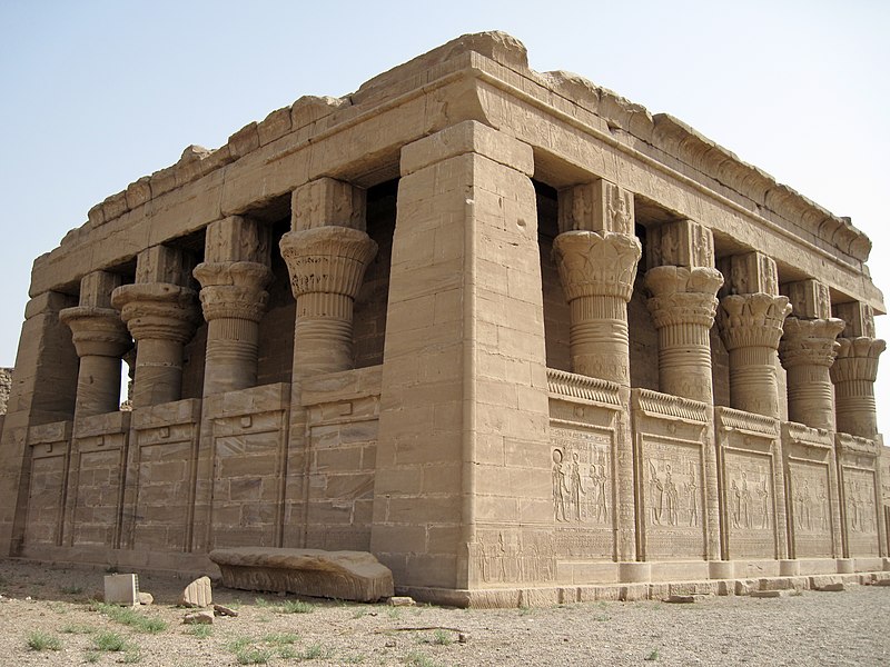columnas en Templo de Dendera