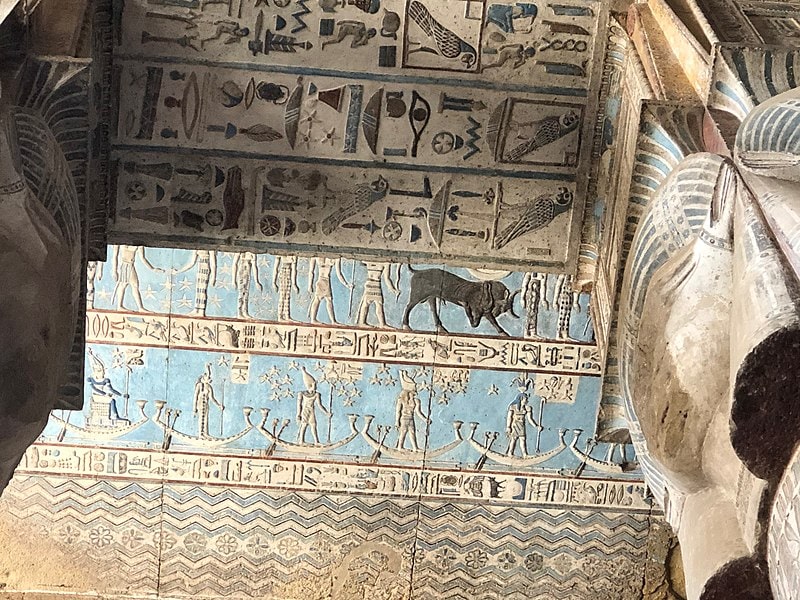 arte en El Templo de Hathor