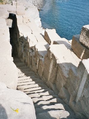 escaleras en el Templo de Abu