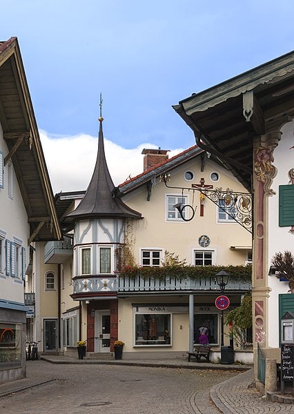 calles y casas tradicionales de Oberammergau