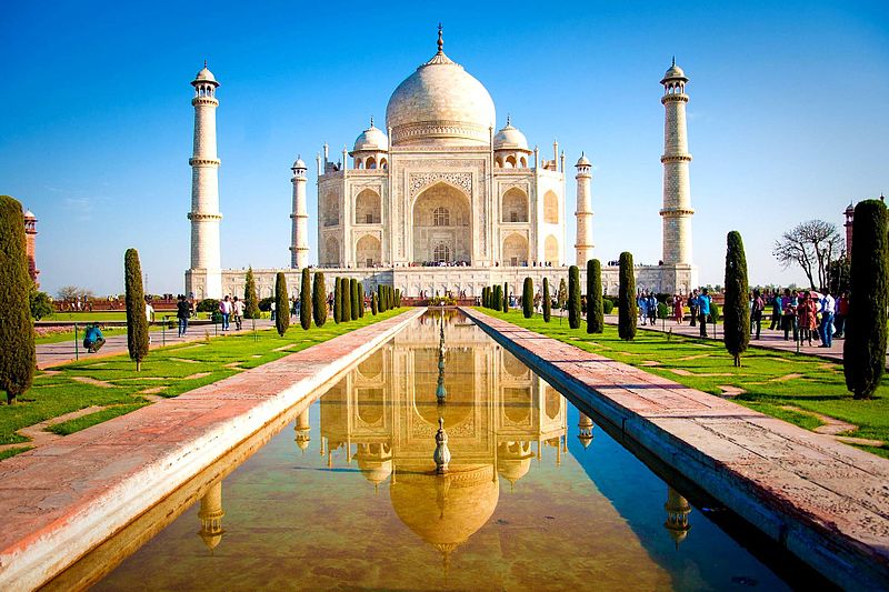 fuente en Taj Mahal
