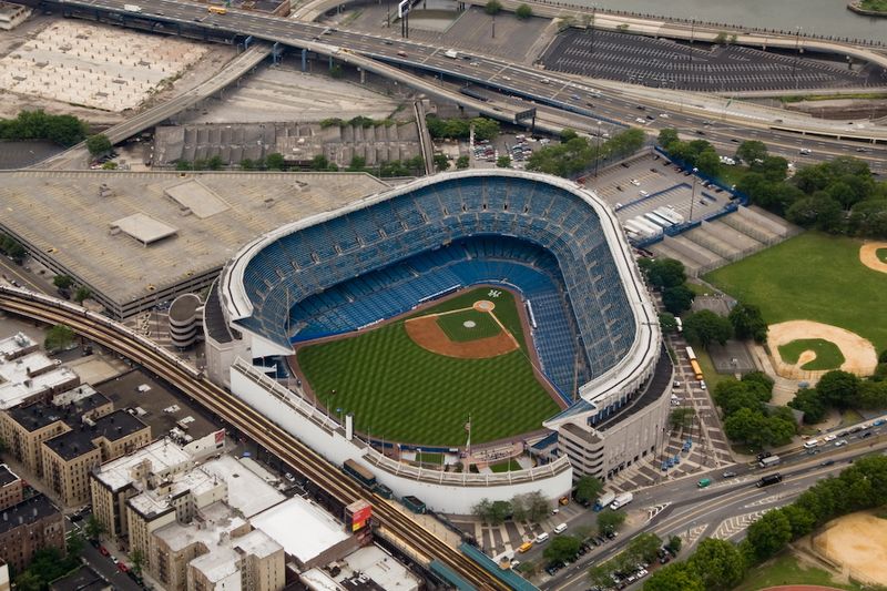 Partido de béisbol en el Yankee Stadium