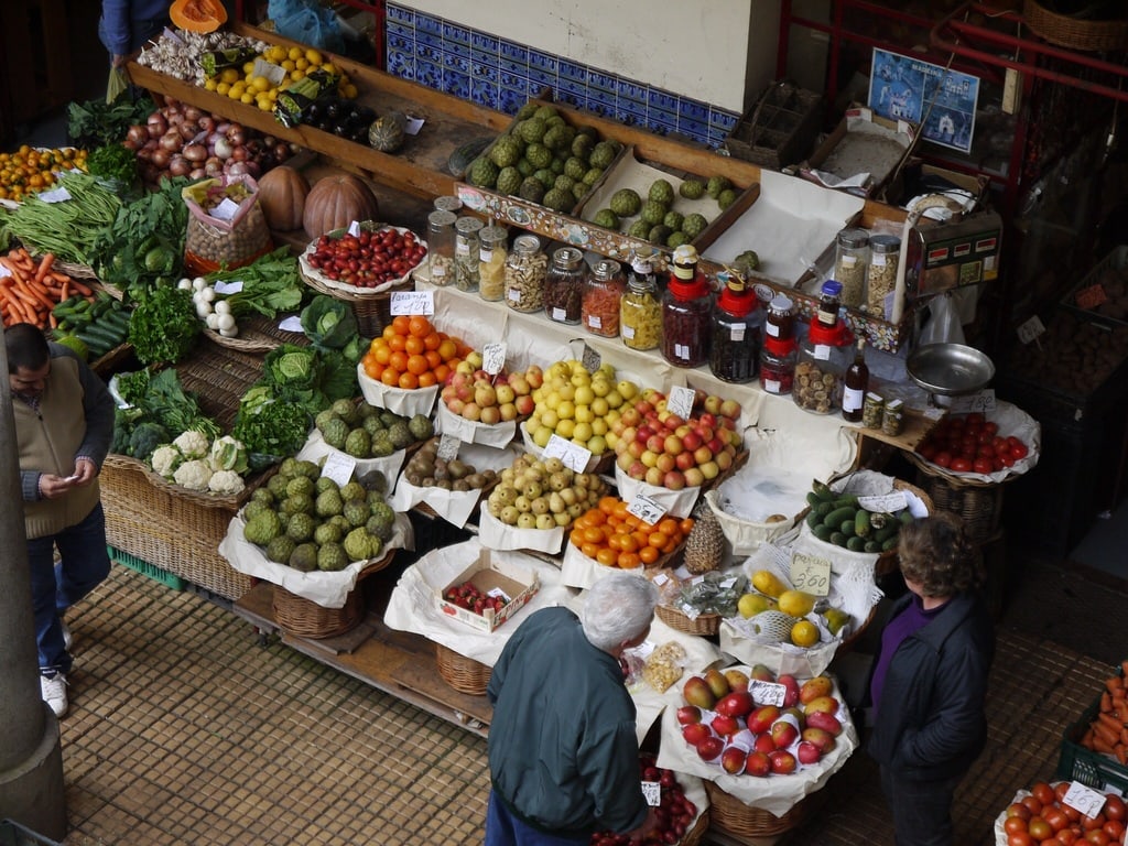 mercado en Funchal Madeira
