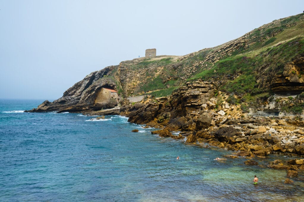 vistas de la costa de catanbria
