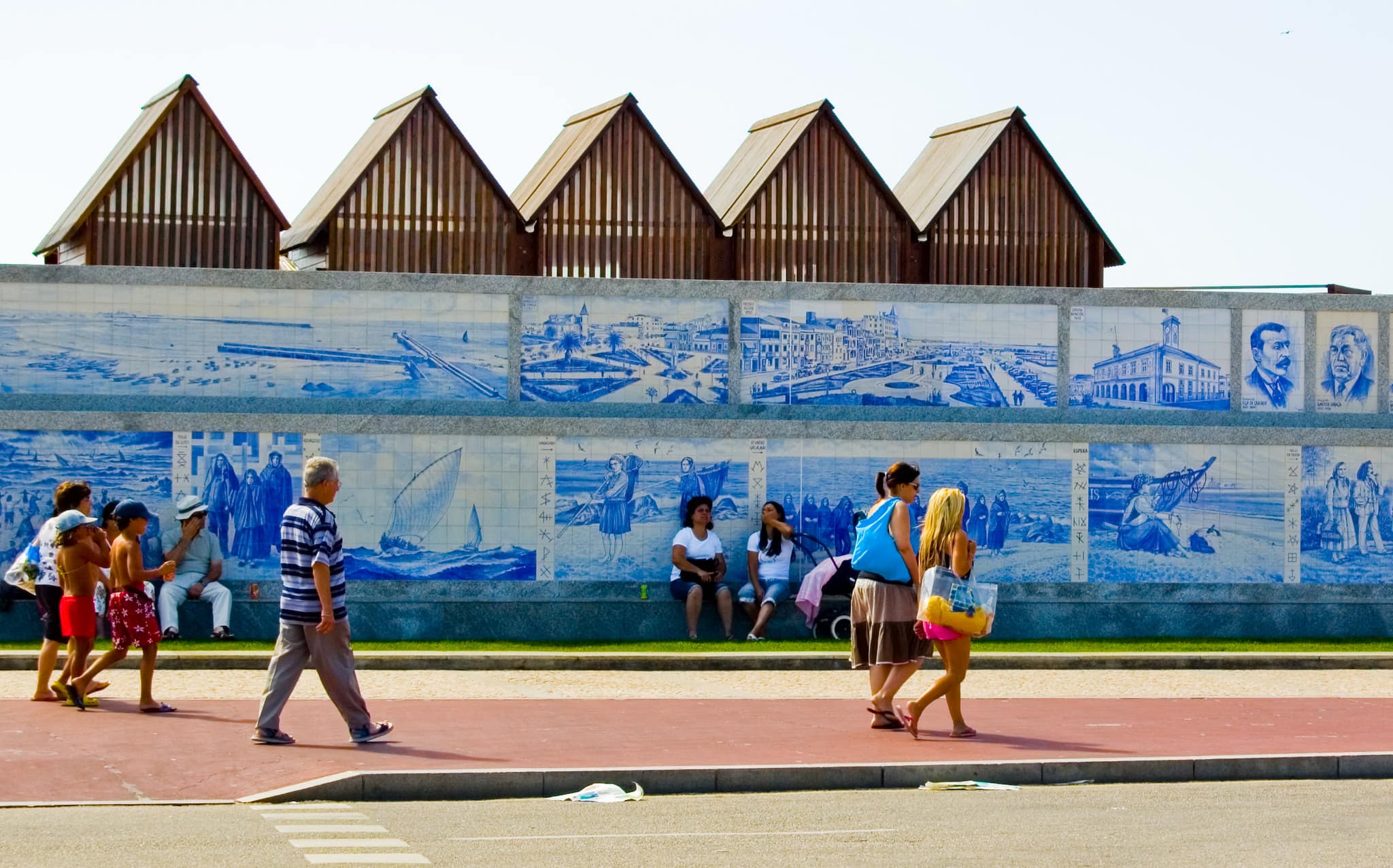 muro de azulejos en Póvoa de Varzim